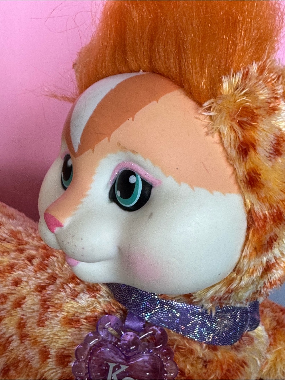 Kitty Surprise Autumn Orange Speckled Plush Cat with 2 kittens - Picture 8 of 14